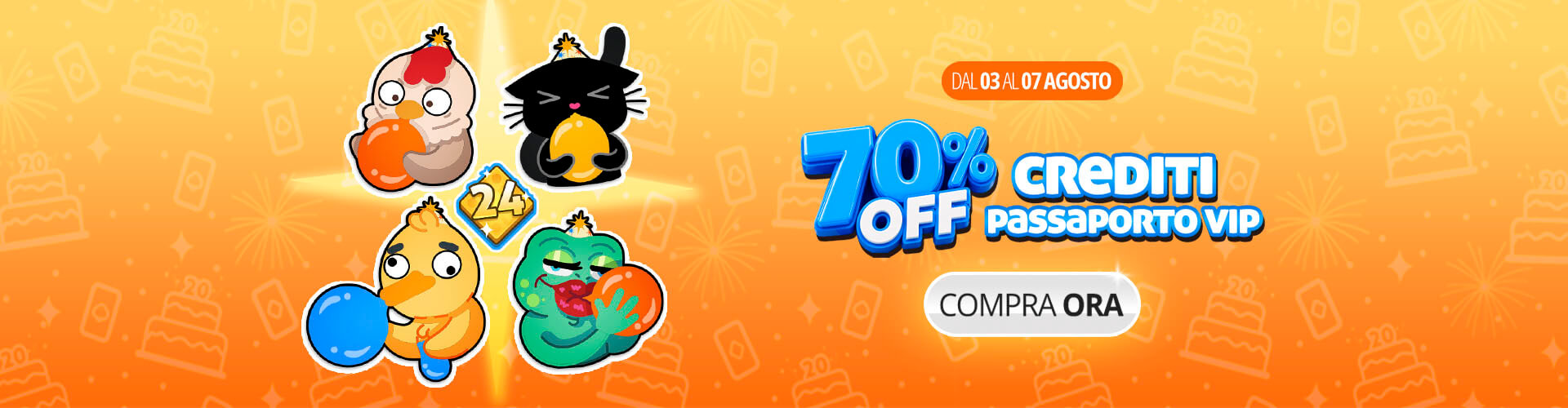 ? Il compleanno si avvicina! Approfitta del 70% di sconto su tutto e festeggia con noi!