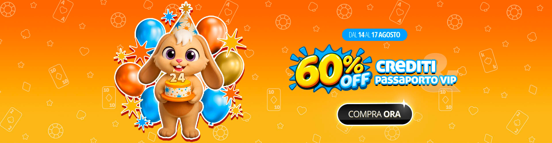 ????? Hai espresso un desiderio: 60% di sconto sui crediti e pass vip!