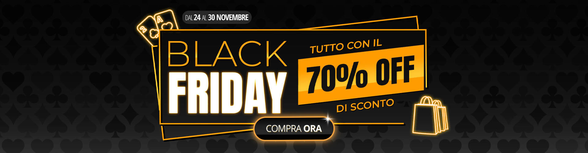 ? Settimana Black con il 70% di sconto su tutto! Offerta a tempo!?