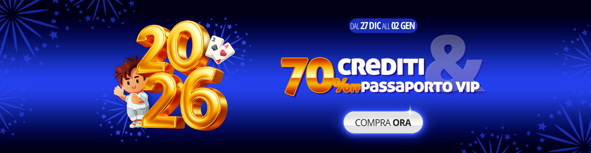 Inizia il 2026 al meglio: risparmia tanto! 70% di sconto su tutto! ???